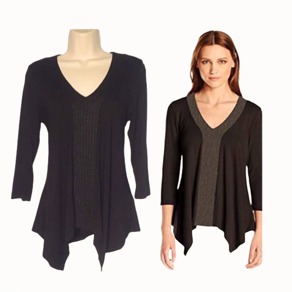 Adrianna Papell Embroidered Tunic Top - Size: M - Picture 1 of 16